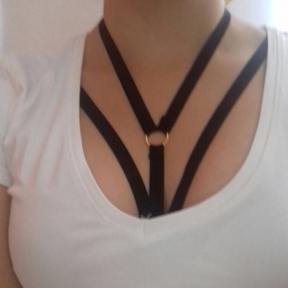Halter Strappy Bra Harness - Picture 4 of 6
